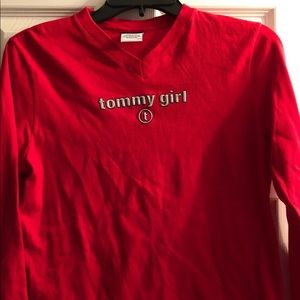 Red Vintage Tommy Girl Hilfiger Top